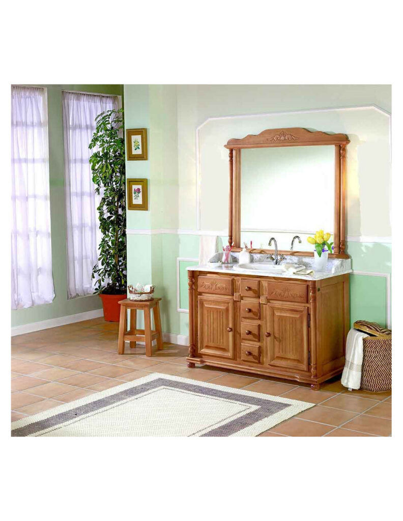 mueble de baño rustico