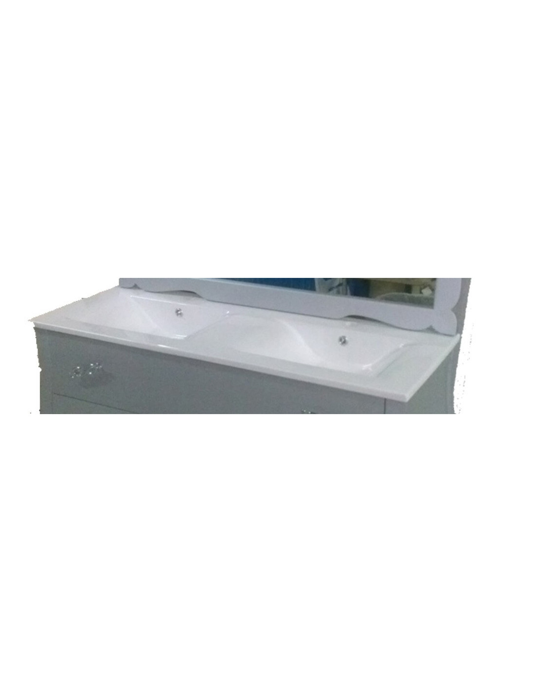Lavabo porcelanico 2 senos 120x46