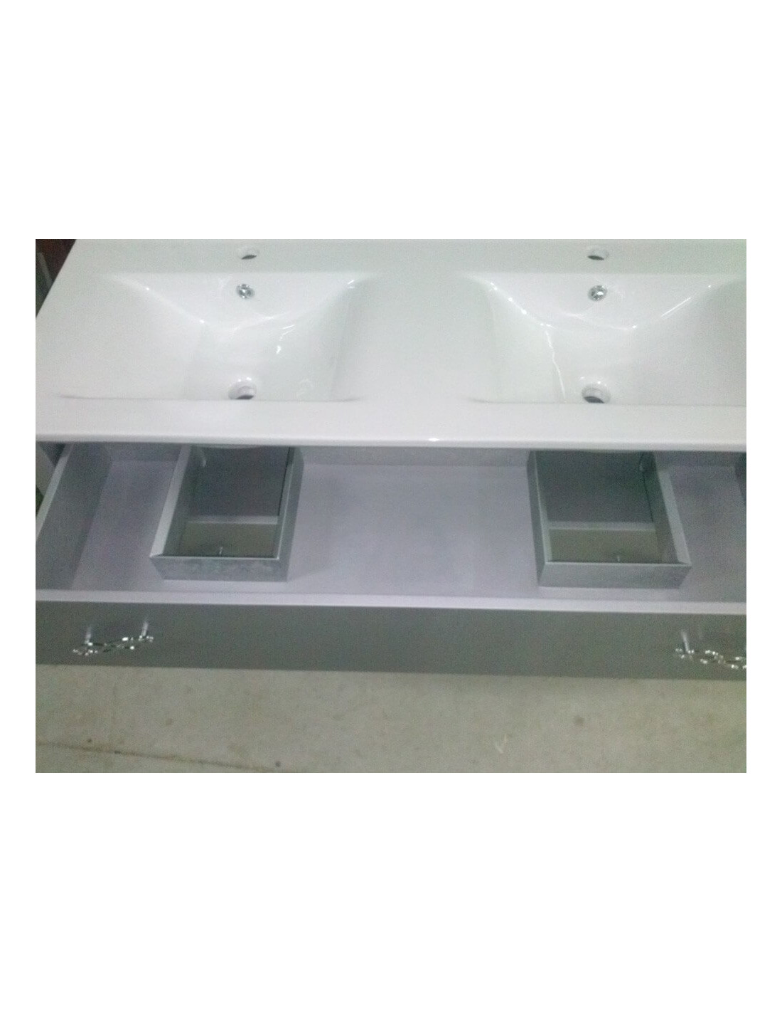 Lavabo porcelanico 2 senos 120x46