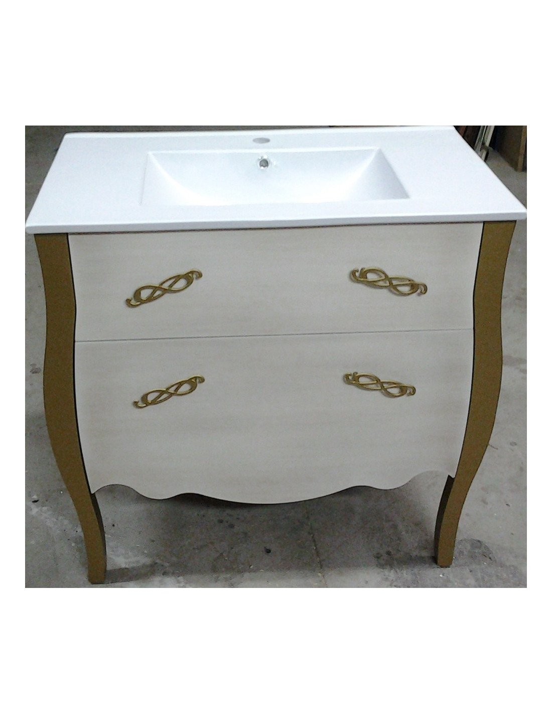 Encimera lavabo gres porcelanico 90x46