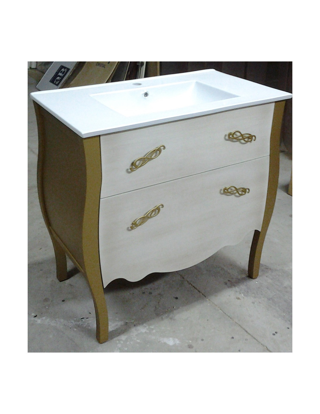 Encimera lavabo gres porcelanico 60x46