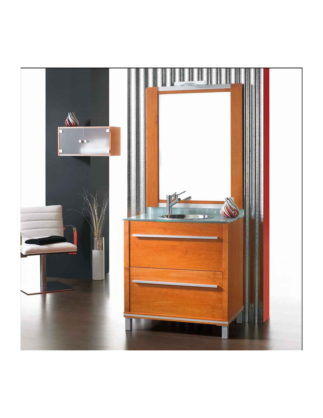 muebles de baño con espejo