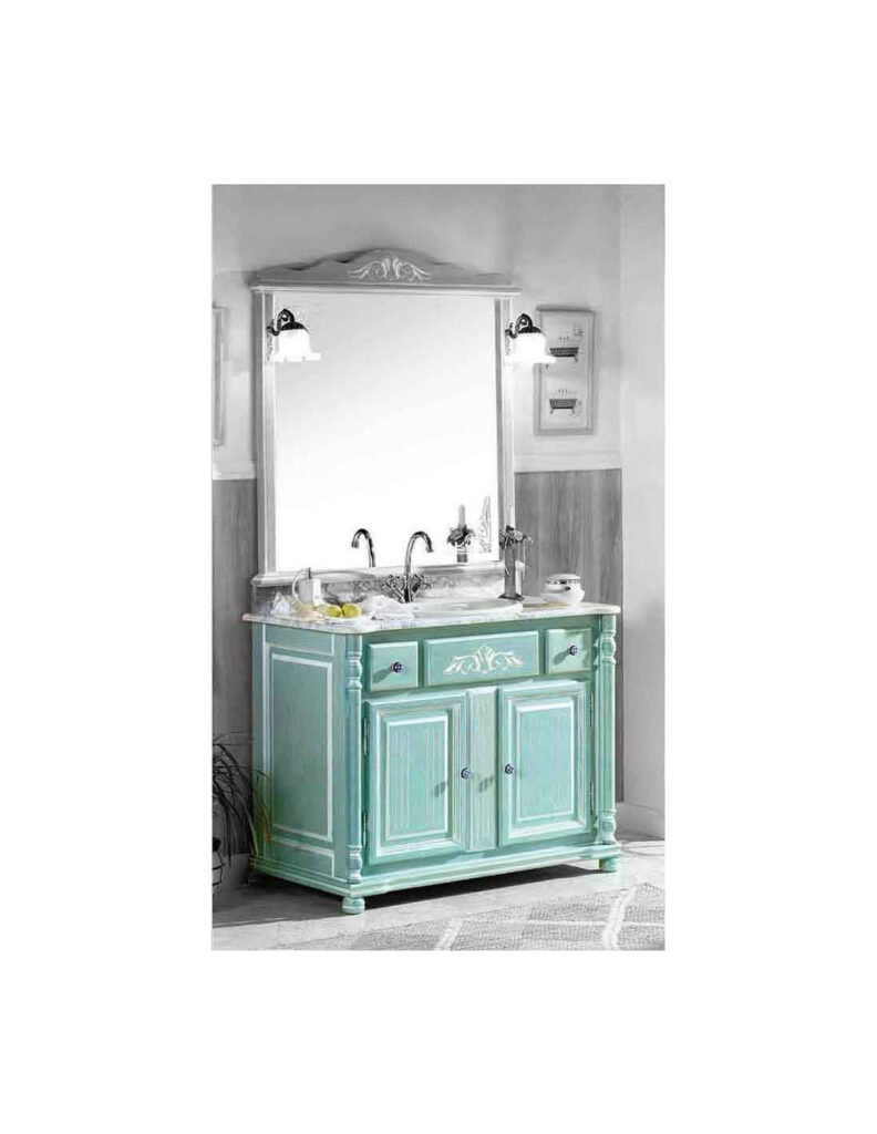 mueble baño azul