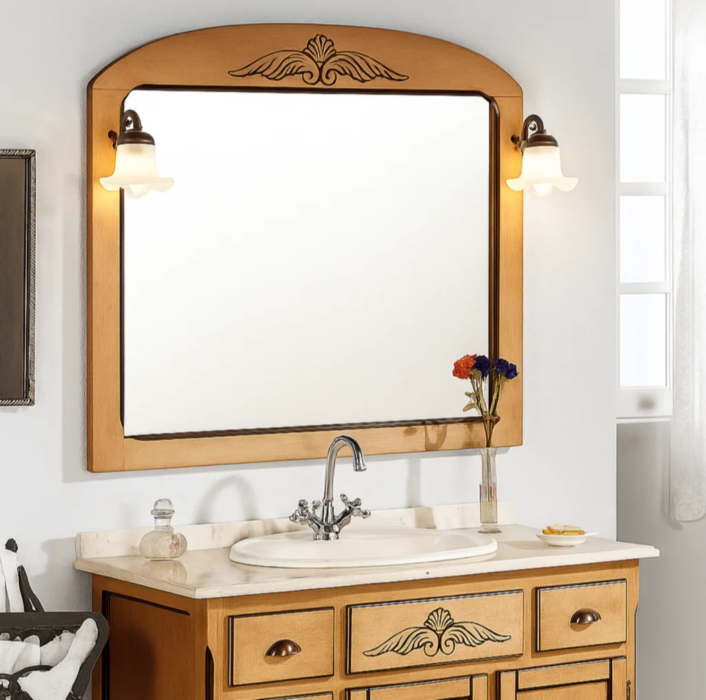 Espejo de baño clásico Ulises con marco