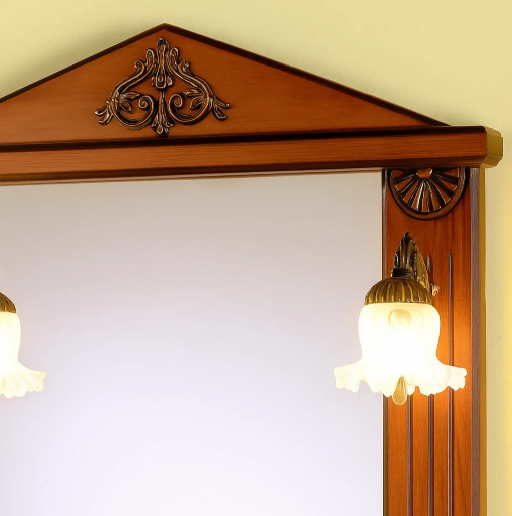 Espejo de baño clásico Zeus detalles