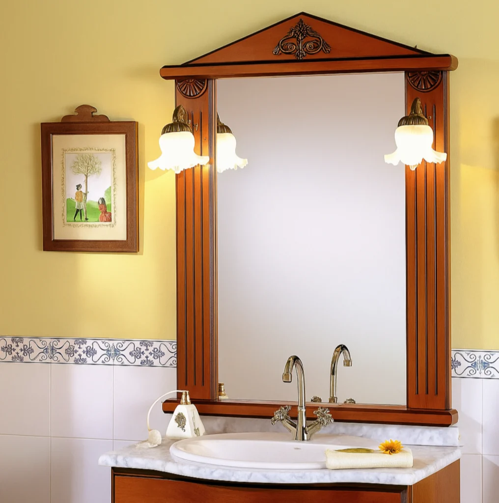 Espejo de baño clásico con marco Zeus