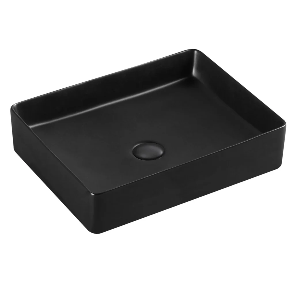 Lavabo rectangular negro mate Menta