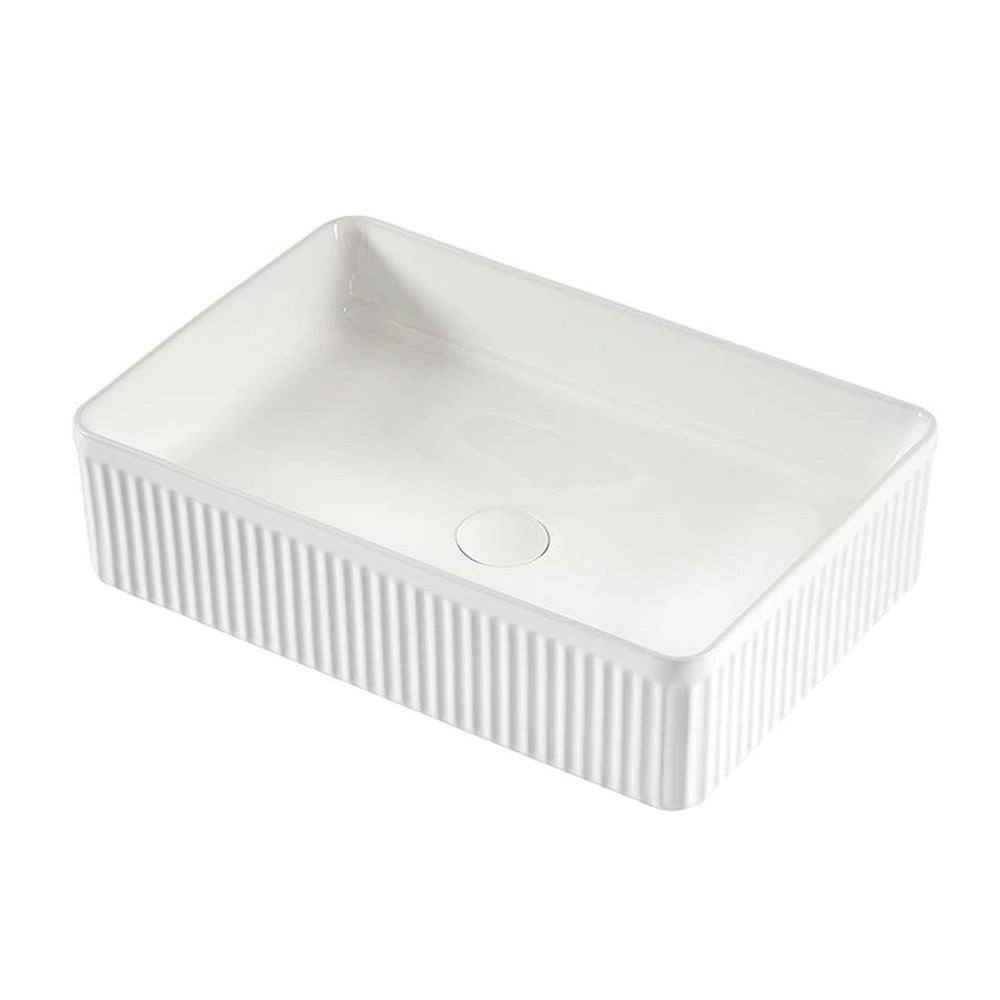 Lavabo sobre encimera rectangular curry