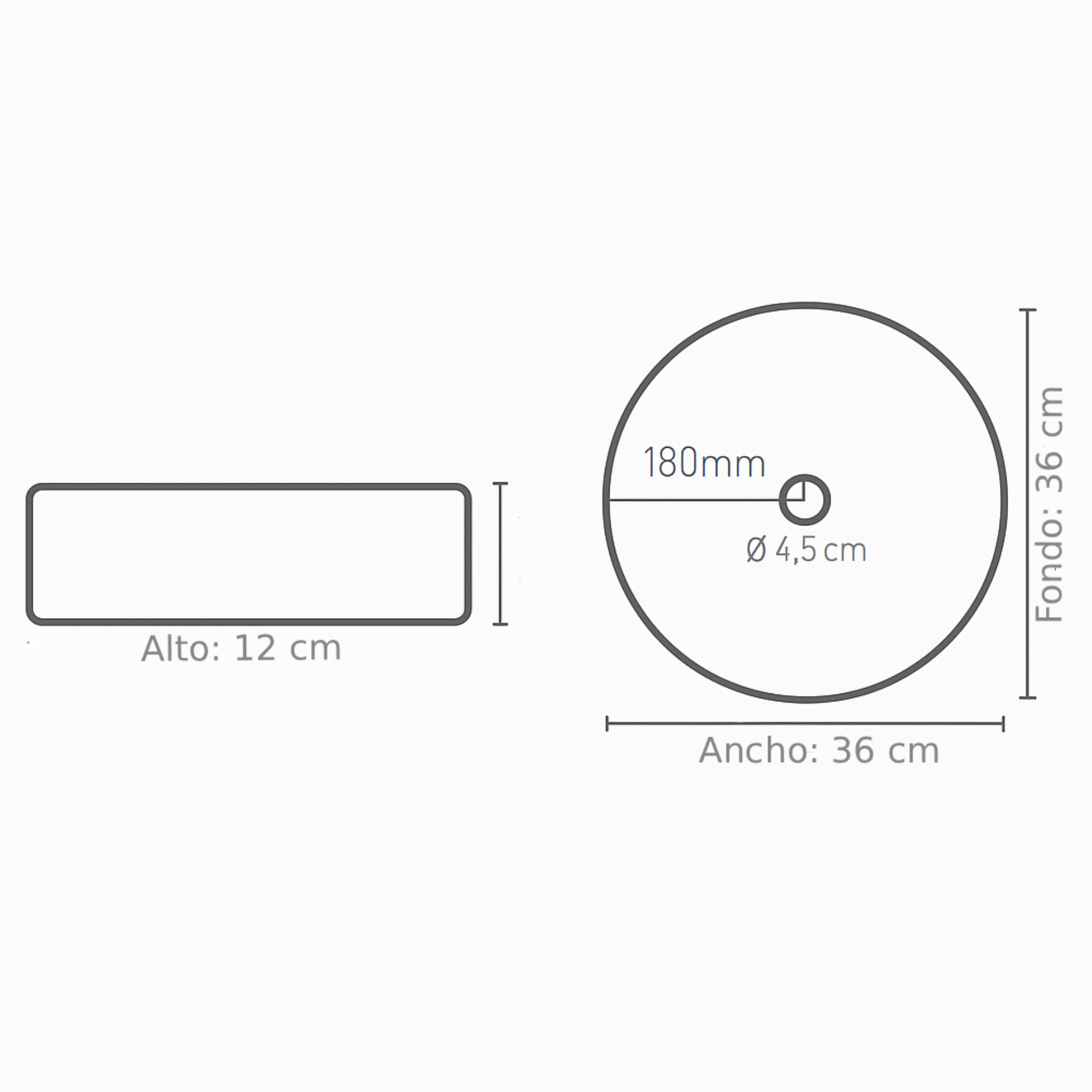 Plano de lavabo sobre encimera Zen