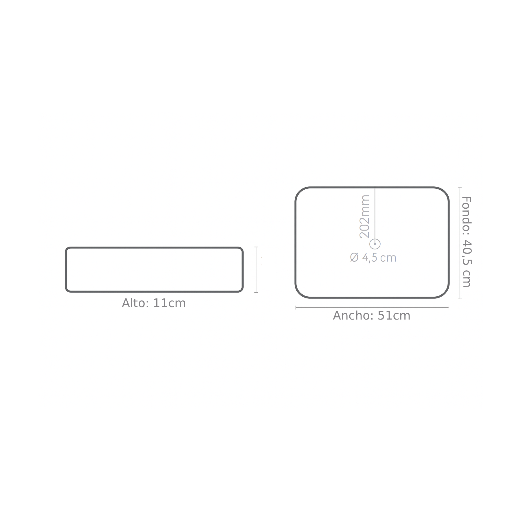 Plano de lavabo sobre encimera rectangular menta
