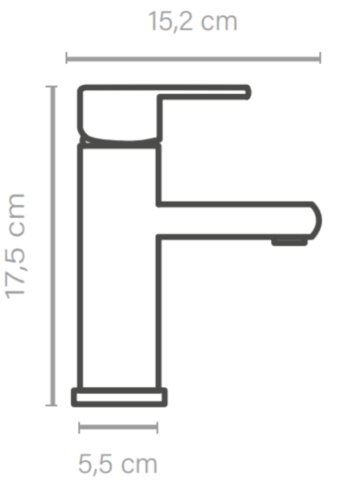 Medidas grifo de lavabo Eliseo