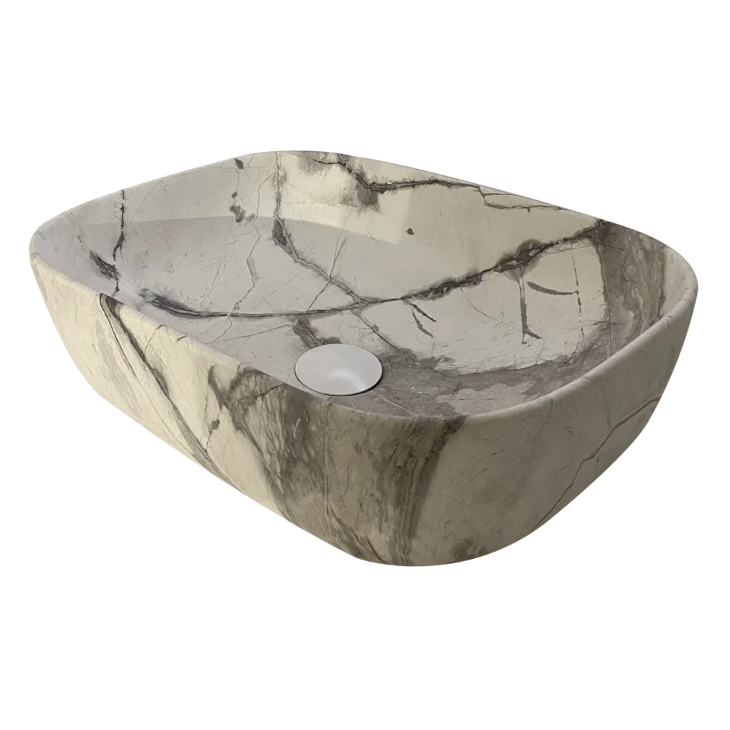 Lavabo sobre encimera blanco