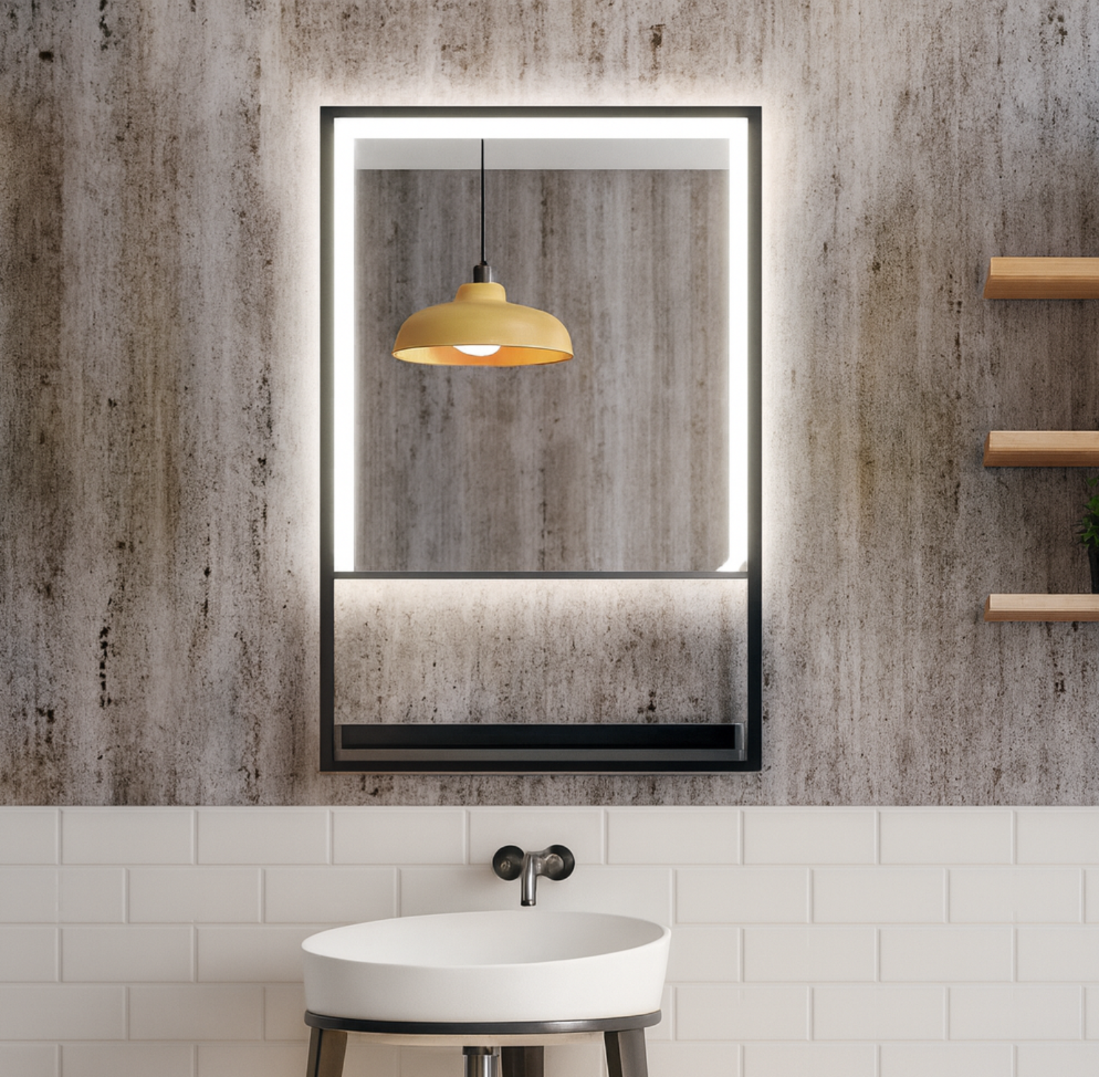 Espejo LED rectangular Uffizi