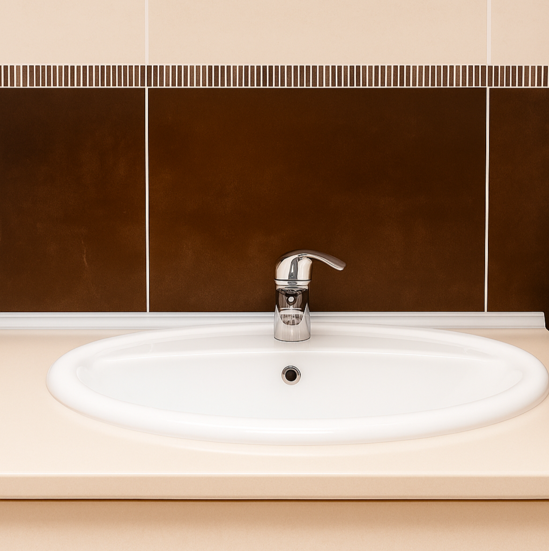 avabo encastrado Java circular en cerámica blanca