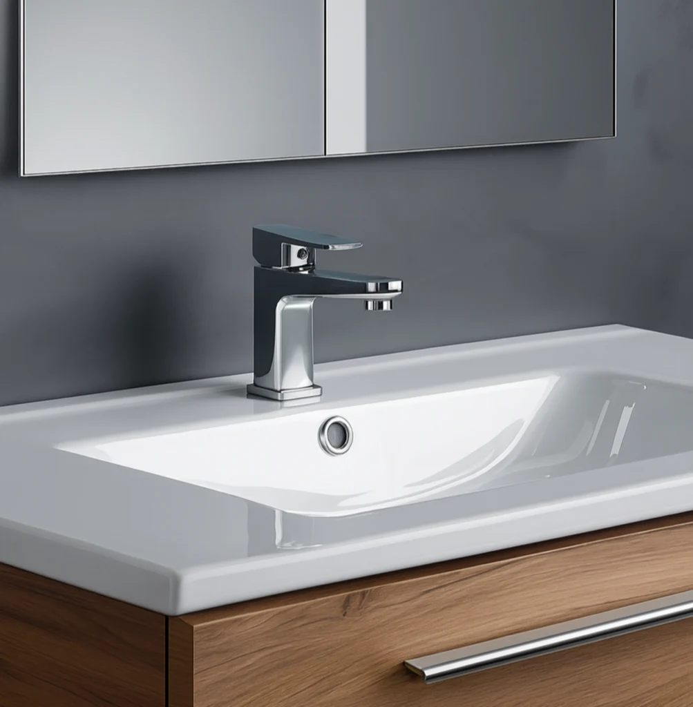 Lavabo encastrado Media luna