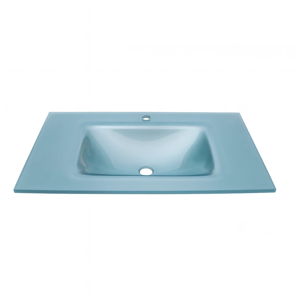 Lavabo encastrado translúcido