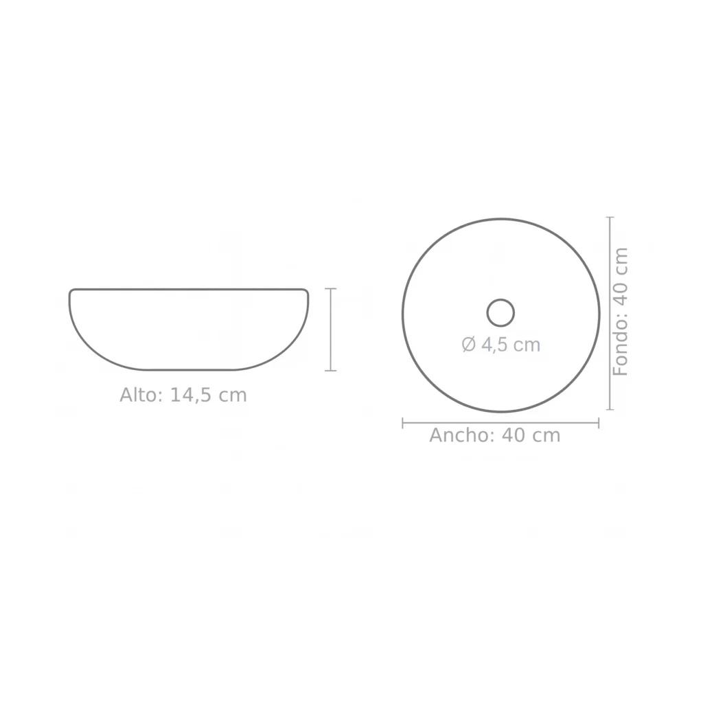 Plano técnico lavabo Salvia