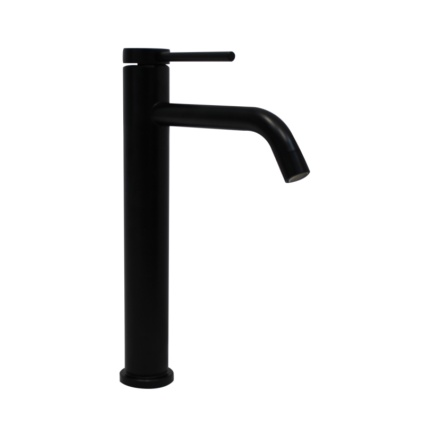 Grifo de lavabo caño alto New Topkapi monomando en negro mate