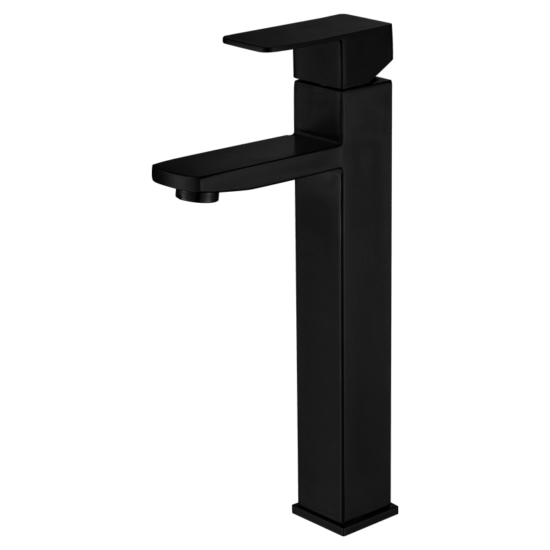 Grifo de lavabo Eliseo II caño alto monomando acabado negro mate