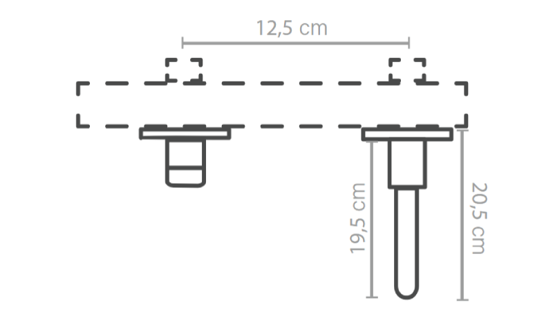 Medidas grifo de lavabo de pared New Topkapi 17,5 x 20 x 7 cm