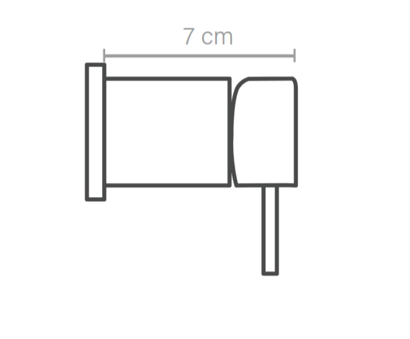 Medidas grifo de lavabo de pared New Topkapi 17,5 x 20 x 7 cm