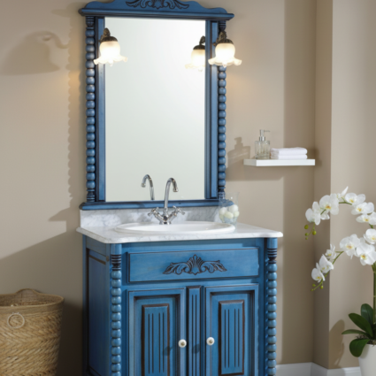Mueble de baño clásico Olimpo 80 cm con 2 puertas en madera