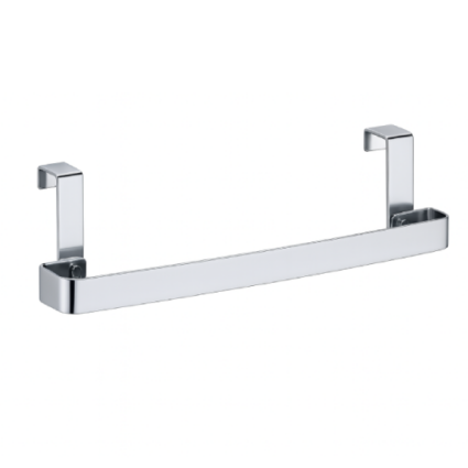 Toallero rectangular colgante acabado cromo para baño