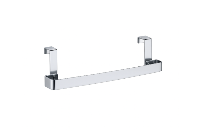 Toallero rectangular colgante acabado cromo para baño