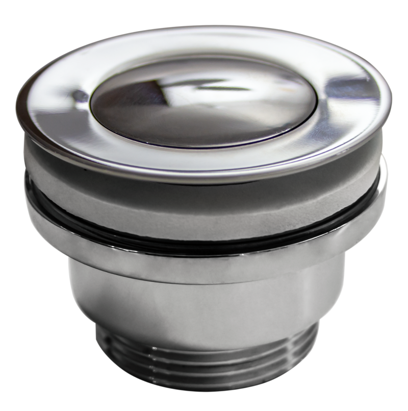 Válvula tapón pequeño click-clack cromada para lavabo